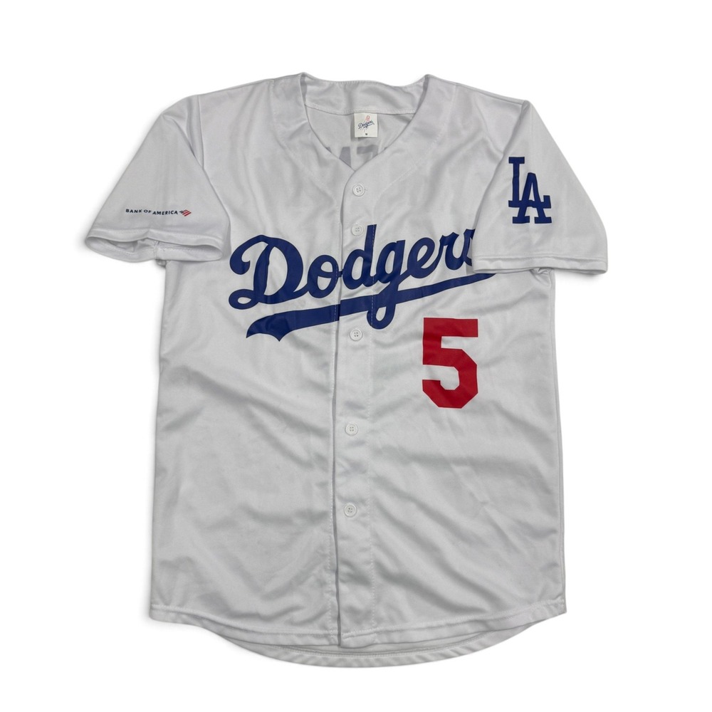 Los Angeles Dodgers Freddie Freeman 5 Baseball Jersey White Mens Medium SGA
